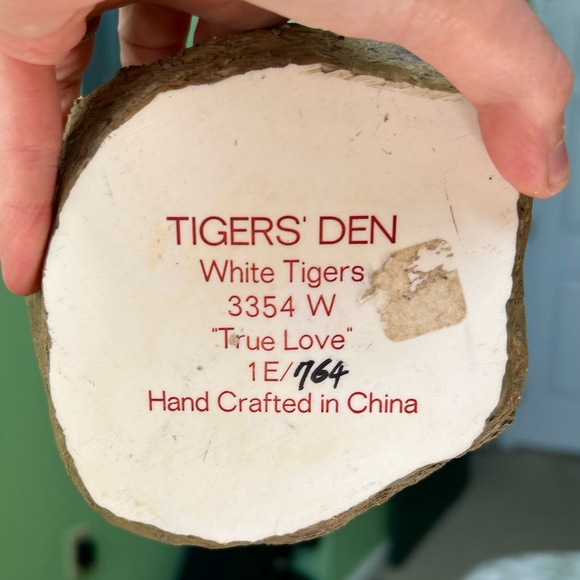 Vintage 3D White Tigers "True Love" Animal Lovers Collectible Home Decor Art - Picture 8 of 12